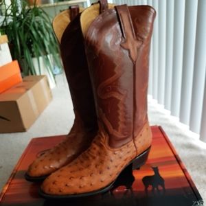 Ferrini Italia Ostrich Cowboy Boots BNWT